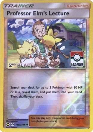 [TR] Professor Elms Lecture (188a/214) (League Promo 2nd Place) [Sun & Moon: Lost Thunder]