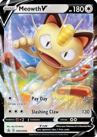 [PKM-R] Meowth V (SWSH004) [Sword & Shield: Black Star Promos]