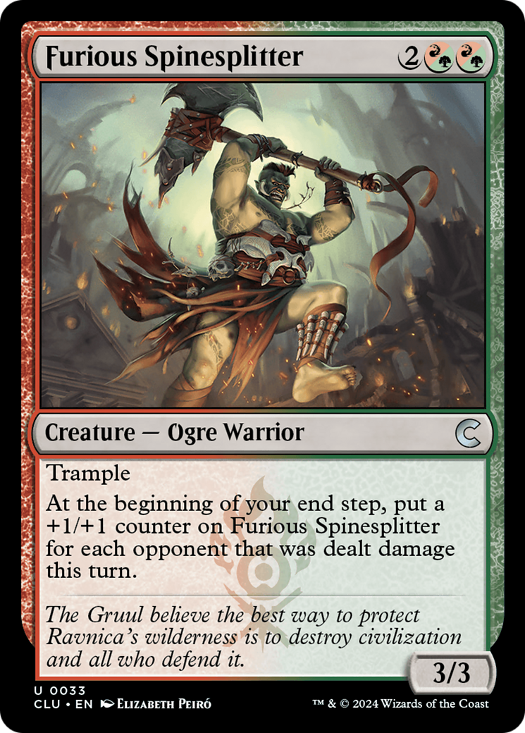 {C} Furious Spinesplitter [Ravnica: Clue Edition][CLU 033]