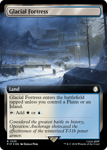 {R} Glacial Fortress (Extended Art) (Surge Foil) [Fallout][PIP 1025]