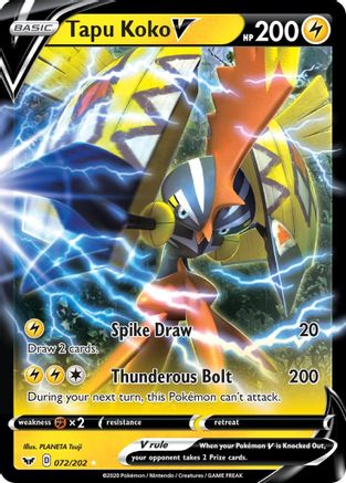[PKM-R] Tapu Koko V (072/202) [Sword & Shield: Base Set]