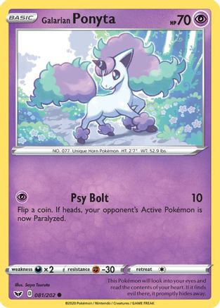 [PKM] Galarian Ponyta (081/202) [Sword & Shield: Base Set]