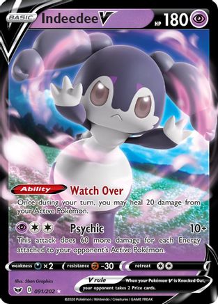 [PKM] Indeedee V (091/202) [Sword & Shield: Base Set]
