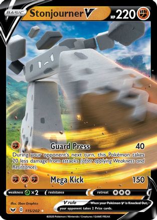 [PKM] Stonjourner V (115/202) [Sword & Shield: Base Set]