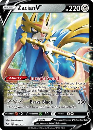 [PKM] Zacian V (138/202) [Sword & Shield: Base Set]