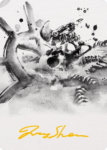 {A} Myr Convert Art Card (Gold-Stamped Signature) [Phyrexia: All Will Be One Art Series][GS AONE 081]