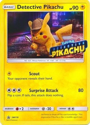 [PKM] Detective Pikachu (SM170) (Detective Pikachu Stamped) [Sun & Moon: Black Star Promos]