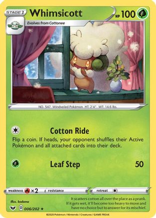 [PKM] Whimsicott (006/202) [Sword & Shield: Base Set]