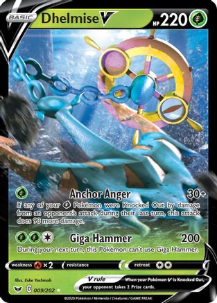 [PKM] Dhelmise V (009/202) [Sword & Shield: Base Set]