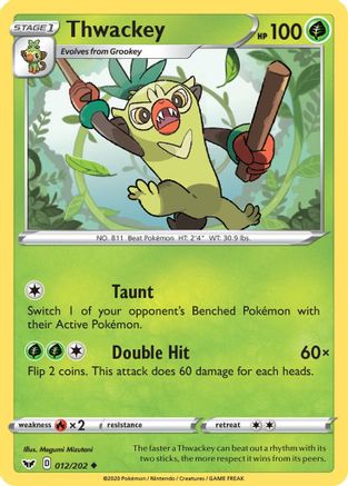 [PKM] Thwackey (012/202) [Sword & Shield: Base Set]