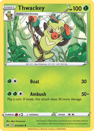 [PKM] Thwackey (013/202) [Sword & Shield: Base Set]