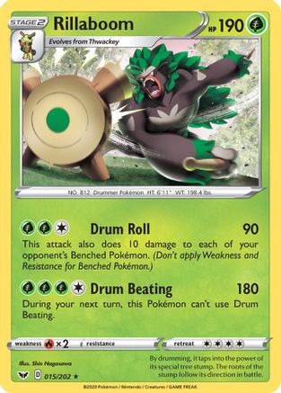 [PKM-R] Rillaboom (015/202) [Sword & Shield: Base Set]
