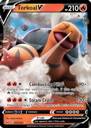 [PKM] Torkoal V (024/202) [Sword & Shield: Base Set]
