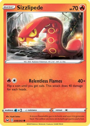 [PKM] Sizzlipede (038/202) [Sword & Shield: Base Set]