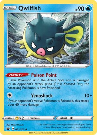 [PKM] Qwilfish (051/202) [Sword & Shield: Base Set]