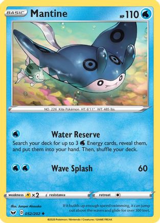 [PKM] Mantine (052/202) [Sword & Shield: Base Set]