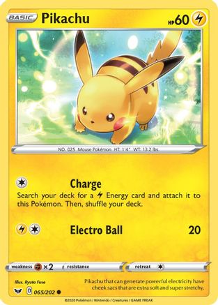 [PKM] Pikachu (065/202) [Sword & Shield: Base Set]