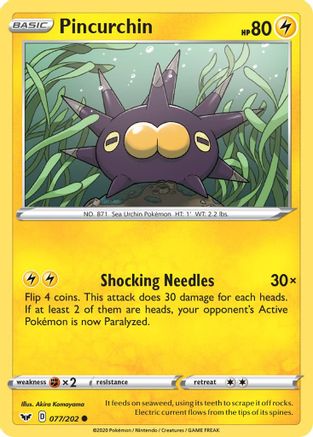 [PKM] Pincurchin (077/202) [Sword & Shield: Base Set]