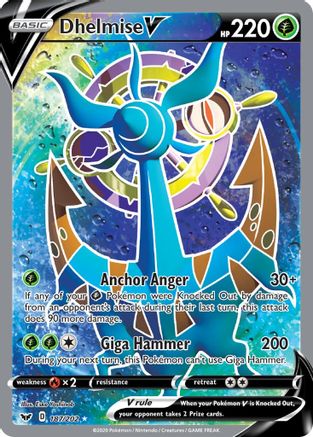 [PKM] Dhelmise V (187/202) [Sword & Shield: Base Set]