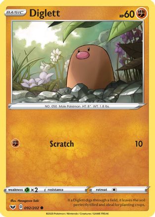 [PKM-C] Diglett (092/202) [Sword & Shield: Base Set]