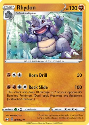 [PKM] Rhydon (098/202) [Sword & Shield: Base Set]