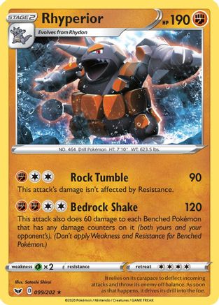 [PKM] Rhyperior (099/202) [Sword & Shield: Base Set]