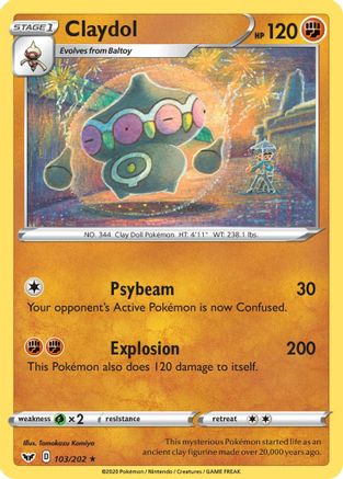 [PKM-R] Claydol (103/202) [Sword & Shield: Base Set]