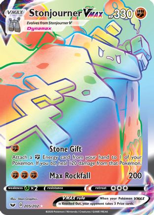 [PKM] Stonjourner VMAX (205/202) [Sword & Shield: Base Set]