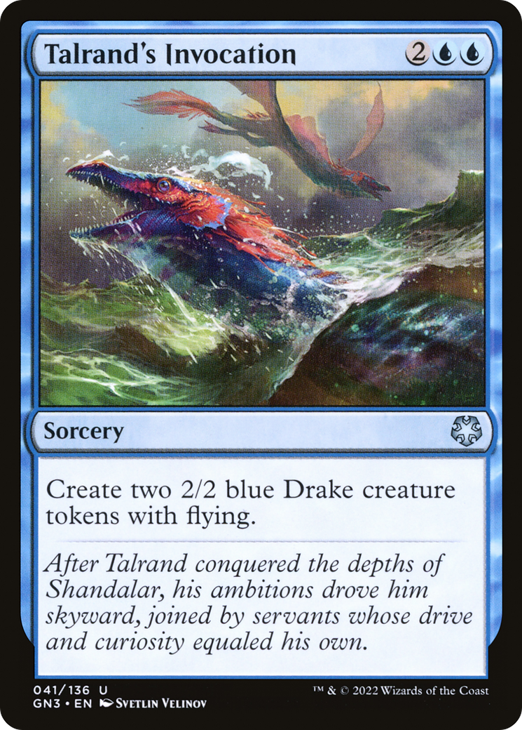 {C} Talrand's Invocation [Game Night 2022][GN3 041]