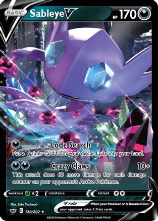 [PKM] Sableye V (120/202) [Sword & Shield: Base Set]