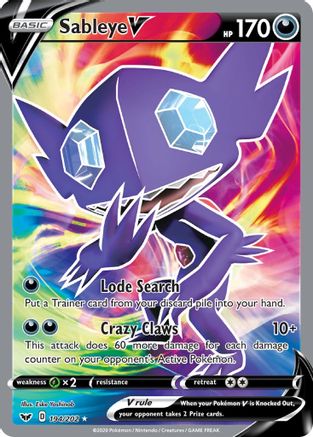 [PKM] Sableye V (194/202) [Sword & Shield: Base Set]