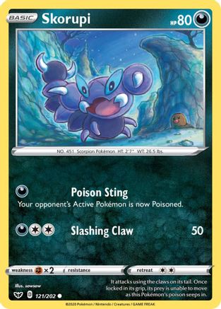 [PKM] Skorupi (121/202) [Sword & Shield: Base Set]