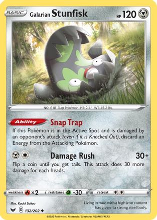 [PKM] Galarian Stunfisk (132/202) [Sword & Shield: Base Set]
