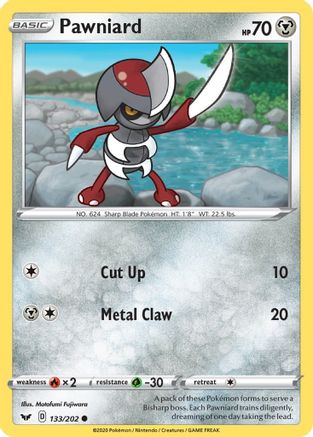 [PKM] Pawniard (133/202) [Sword & Shield: Base Set]