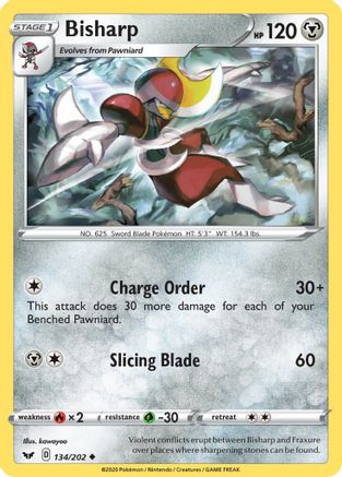 [PKM] Bisharp (134/202) [Sword & Shield: Base Set]