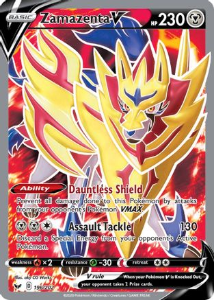 [PKM-R] Zamazenta V (196/202) [Sword & Shield: Base Set]