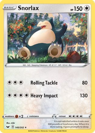 [PKM] Snorlax (140/202) [Sword & Shield: Base Set]