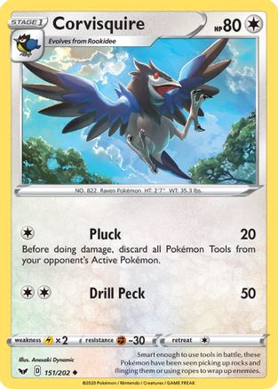 [PKM] Corvisquire (151/202) [Sword & Shield: Base Set]