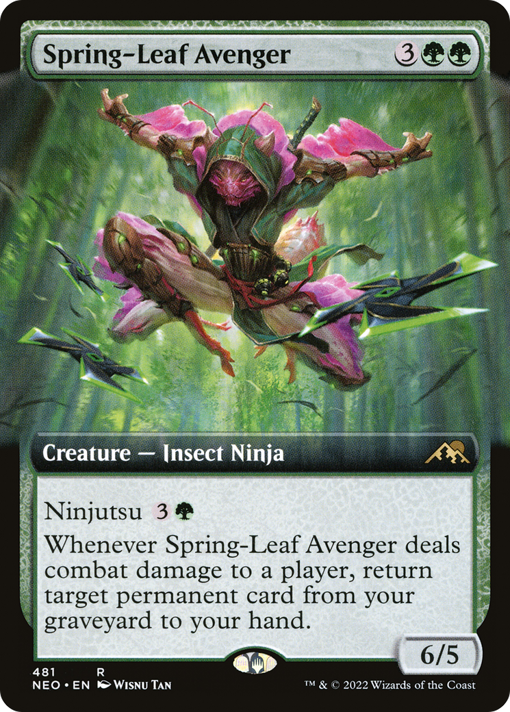 {R} Spring-Leaf Avenger (Extended Art) [Kamigawa: Neon Dynasty][NEO 481]