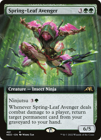 {R} Spring-Leaf Avenger (Extended Art) [Kamigawa: Neon Dynasty][NEO 481]