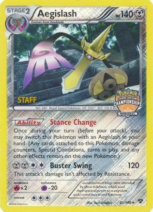 [PKM] Aegislash (85/146) (Regional Championship Promo Staff) [XY: Base Set]