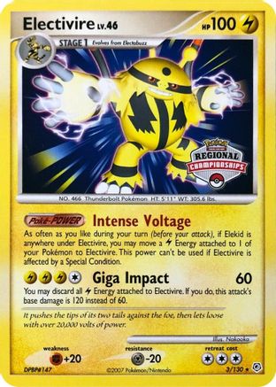 [PKM] Electivire (3/130) (Regional Championship Promo) [Diamond & Pearl: Base Set]