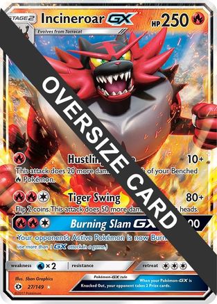 [JUM PKM-R] Incineroar GX (27/149) (Jumbo Card) [Sun & Moon: Base Set]