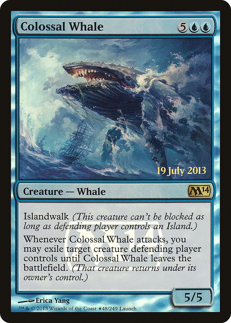 {R} Colossal Whale [Magic 2014 Prerelease Promos][PR M14 048]