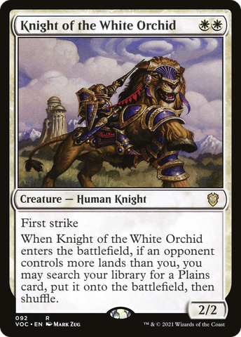 {R} Knight of the White Orchid [Innistrad: Crimson Vow Commander][VOC 092]