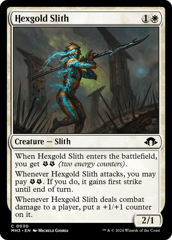 {C} Hexgold Slith [Modern Horizons 3][MH3 030]