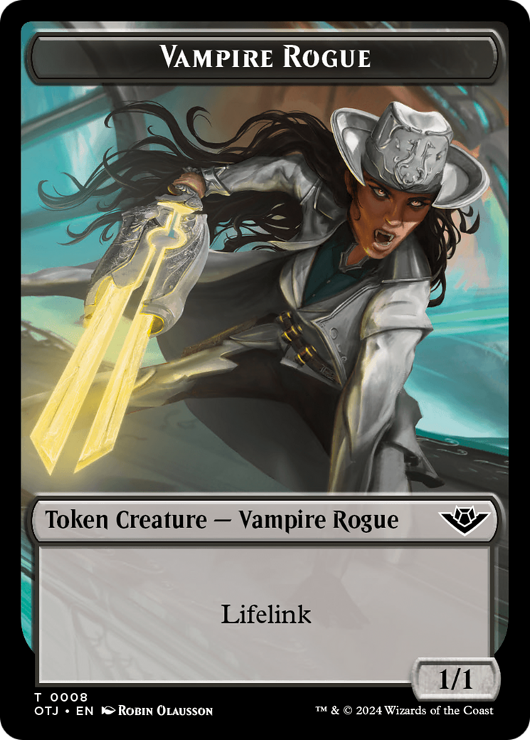 {T} Treasure // Vampire Rogue Double-Sided Token [Outlaws of Thunder Junction Tokens][TOTJ 18//8]