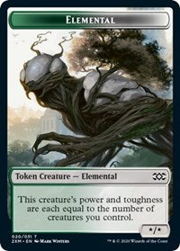 {T} Elemental // Treasure Double-sided Token [Double Masters Tokens][T2XM 020]