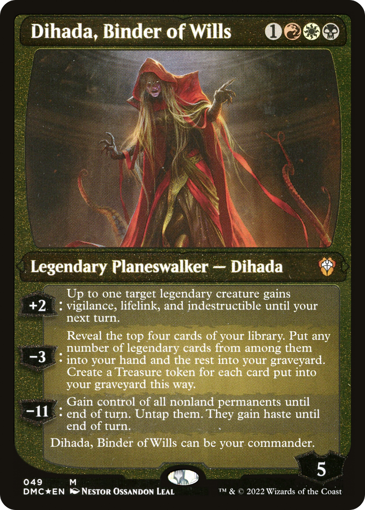 {T} Dihada, Binder of Wills (Showcase Display Commander) [Dominaria United Commander][DC DMC 001]