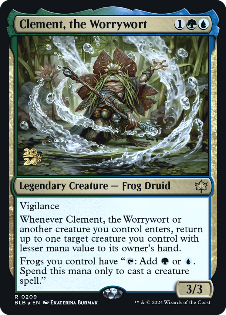 {@R} Clement, the Worrywort [Bloomburrow Prerelease Promos][PR BLB 209]